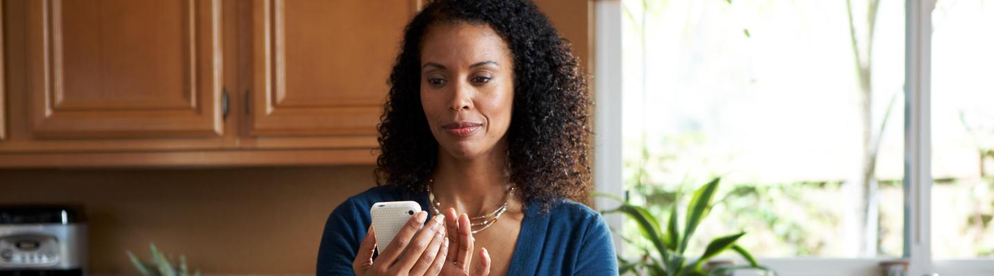 woman using a smart phone